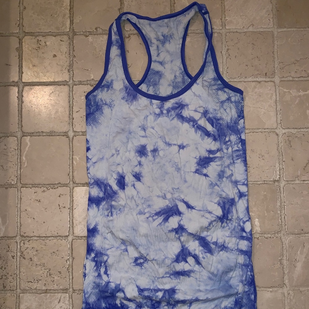 Fabletics tie dye racerback tank size S